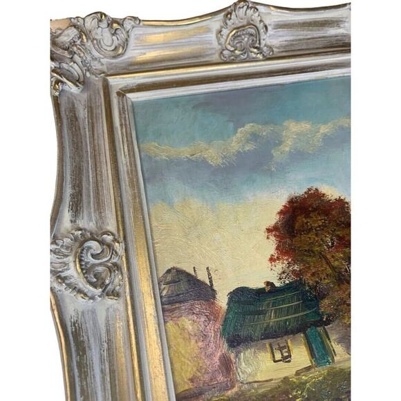 H. Wester Signed Oil on Board Framed Painting Holland Dutch Ornate Wood Frame - Picture 6 of 9